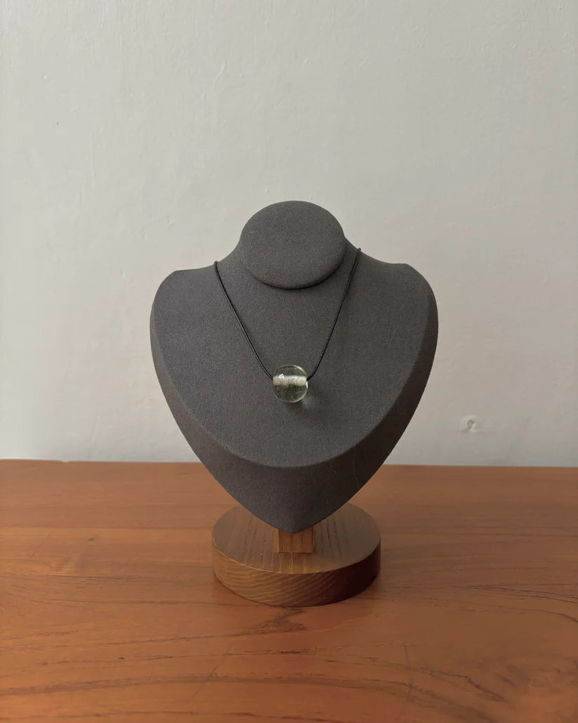 Clear Glass Sphere Necklace Nuri 