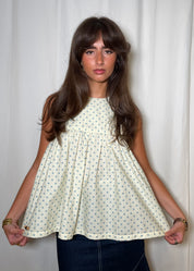 Thrills Top Yellow Dotty