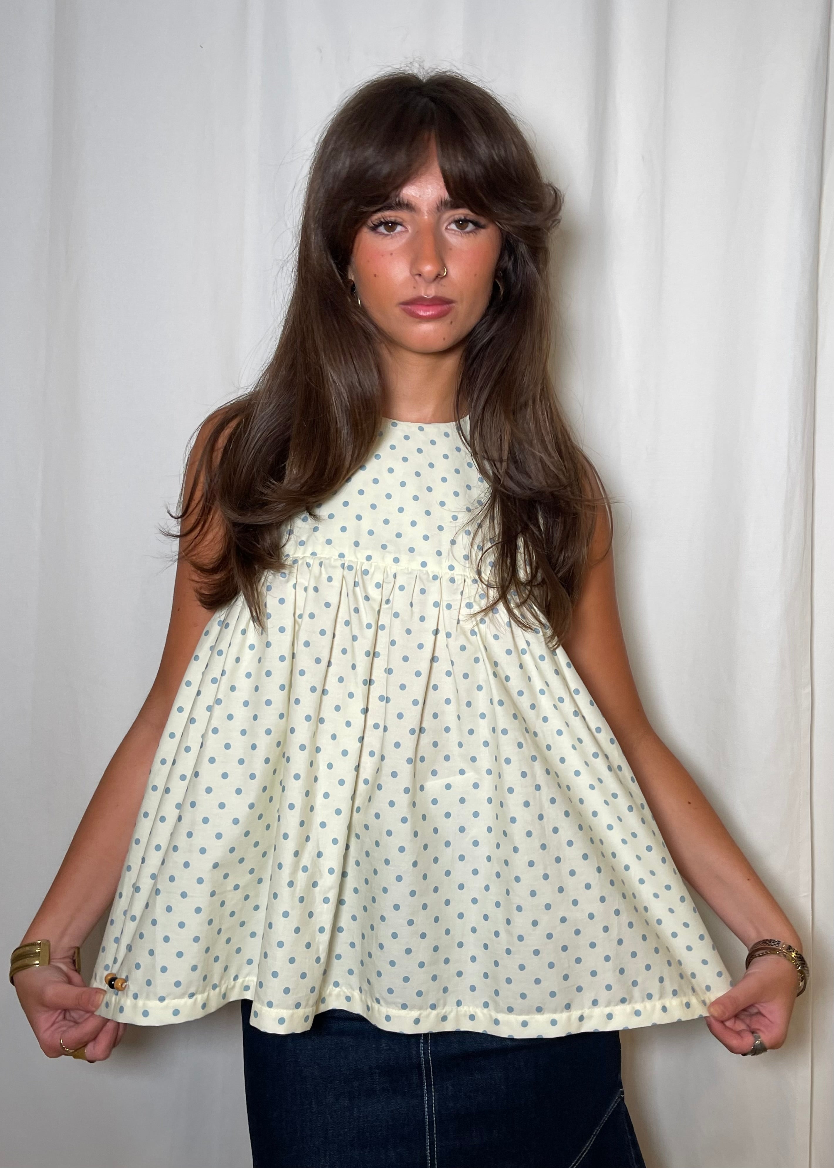 Thrills Top Yellow Dotty