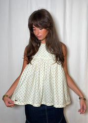 Thrills Top Yellow Dotty