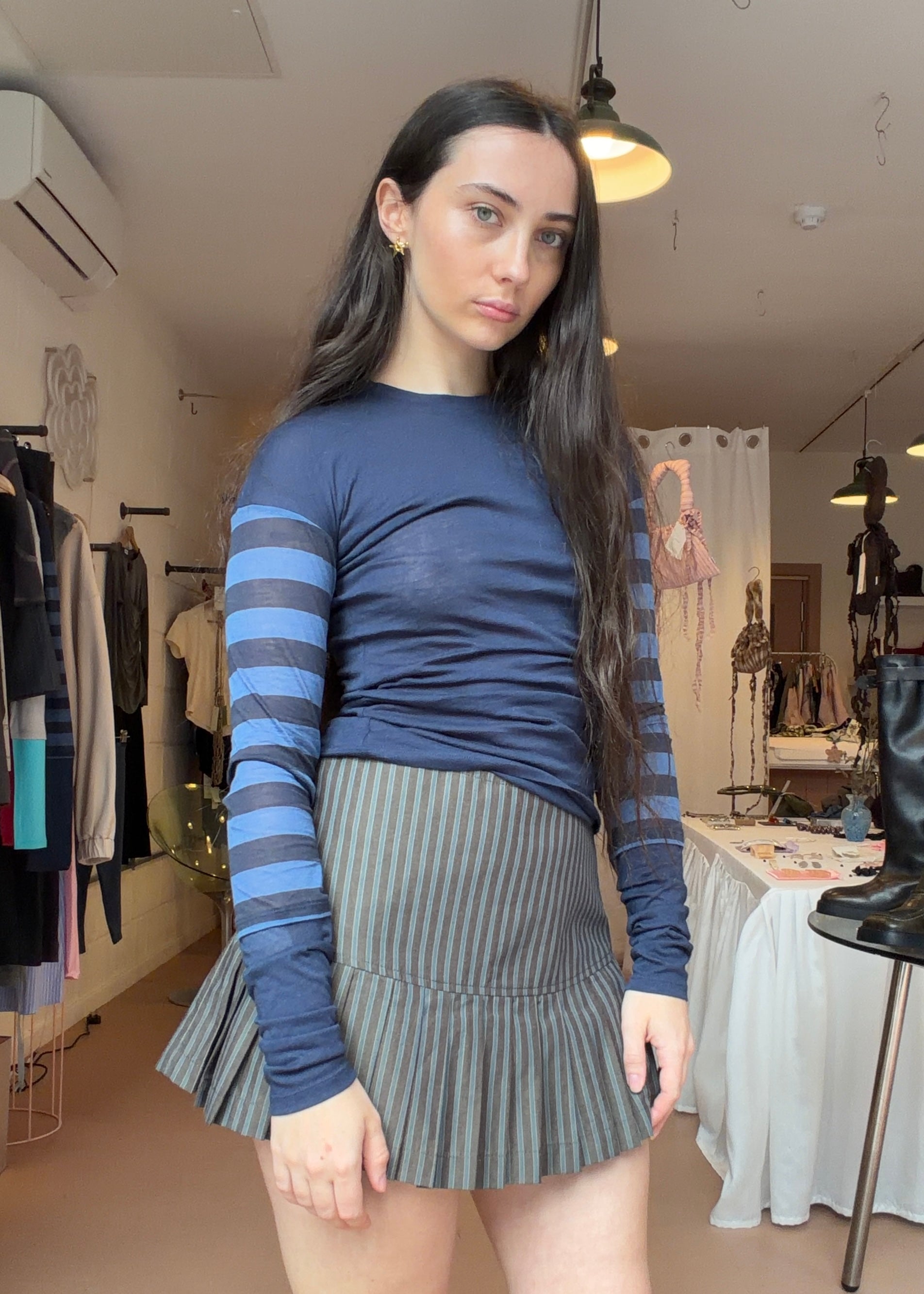 Paloma Long Sleeve Navy Stripe