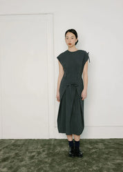 Demi Dress Ash Pinstripe