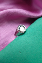 DIamond Smiley Signet