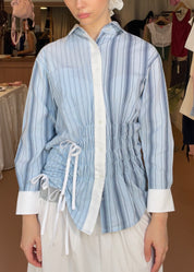 Cascade Shirt in Light Blue and Navy Stripe