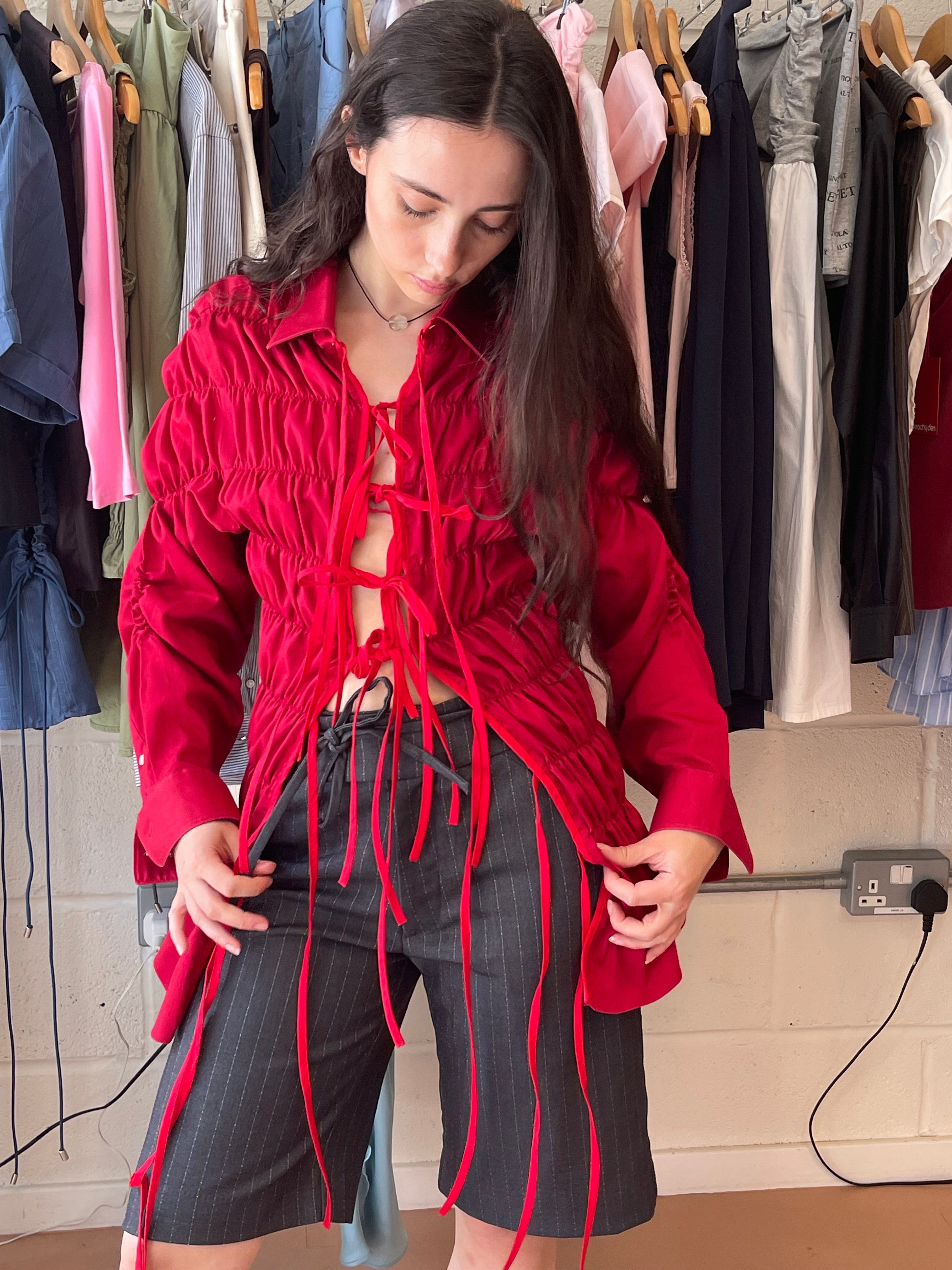 Long Espuma Shirt Cherry Red