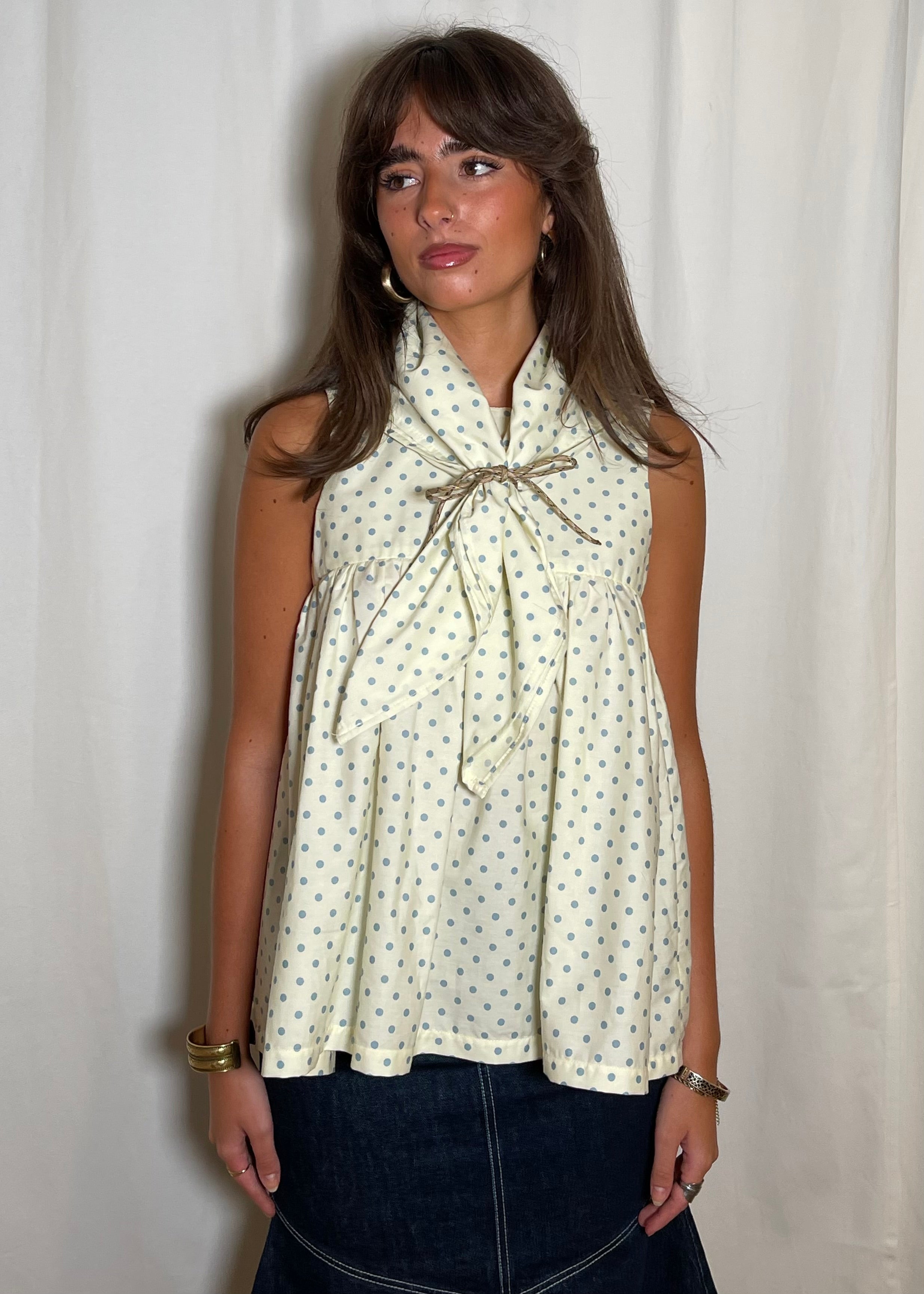 Thrills Top Yellow Dotty