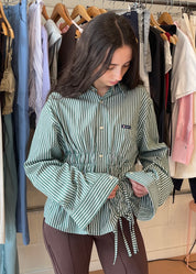 Cascade Shirt in Green Stripe