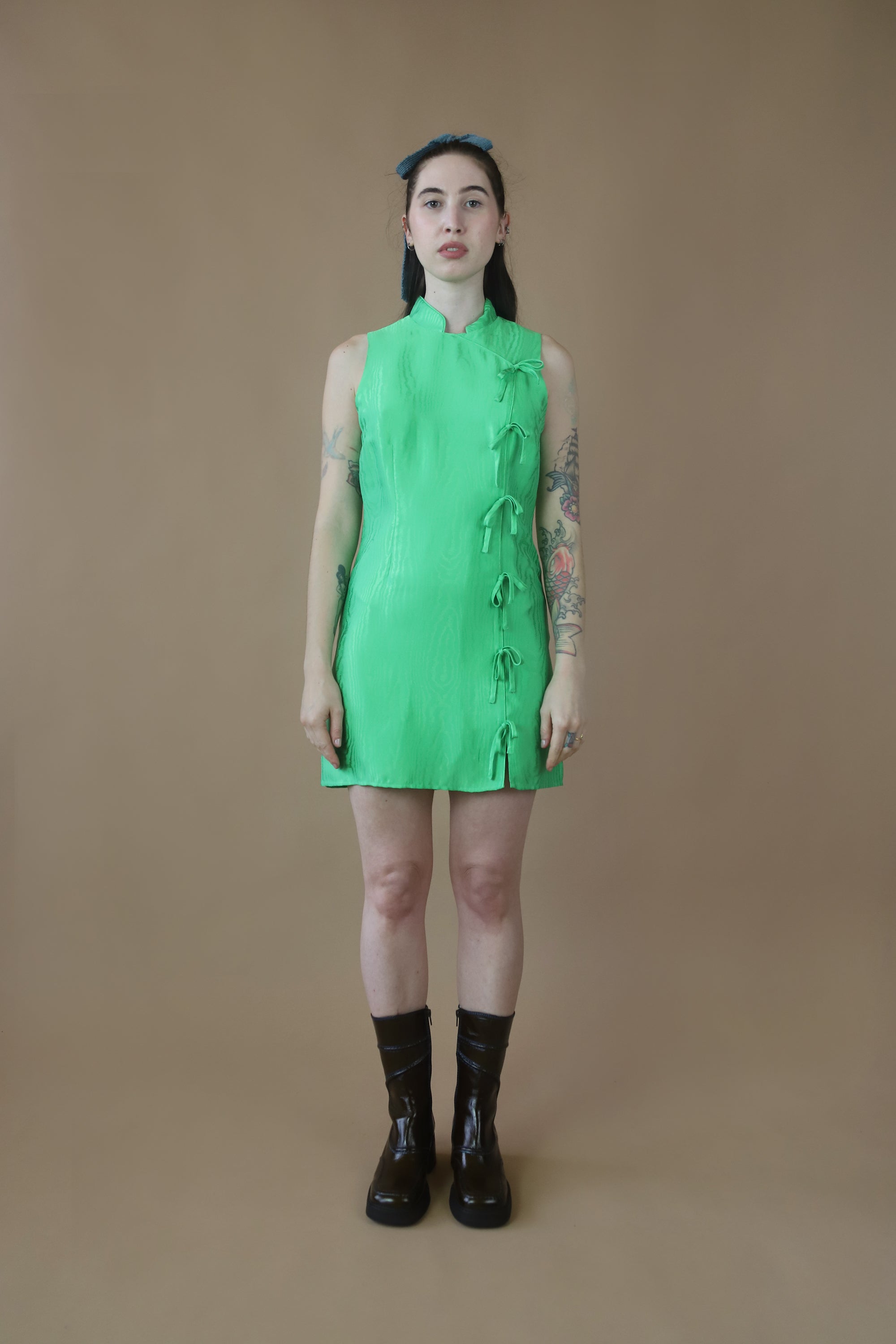 KITRI | Aubrey Mini Dress | Lime Green