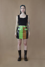 Nancy Faux Leather Mini Skirt | Multicolour