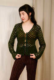 Rosalia Top in Forest Green