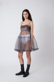Eloise Dress in Grey Organza