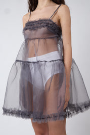 Eloise Dress in Grey Organza
