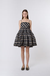 Eloise Tartan Taffeta Dress Catheclisma