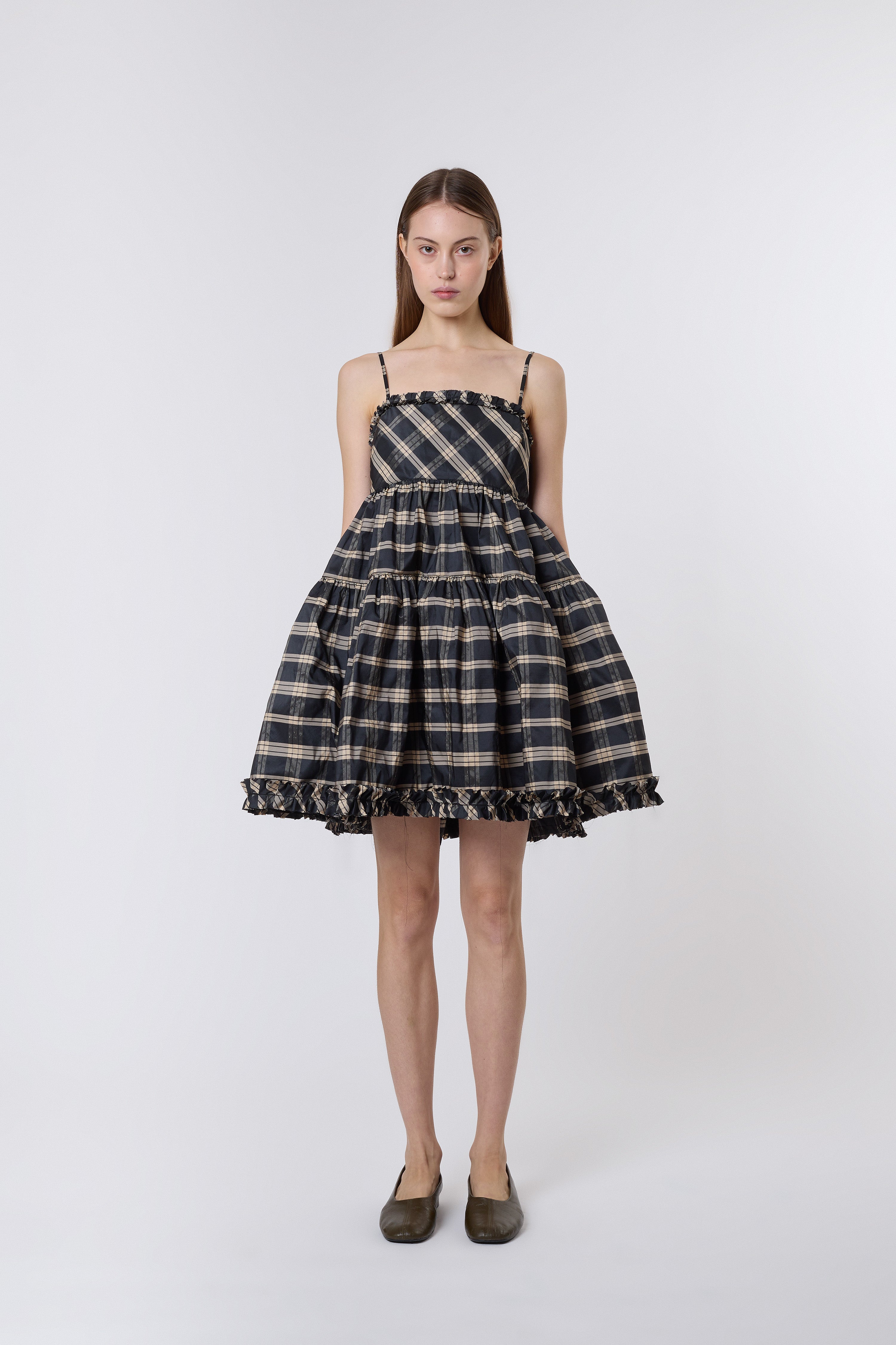 Eloise Tartan Taffeta Dress Catheclisma