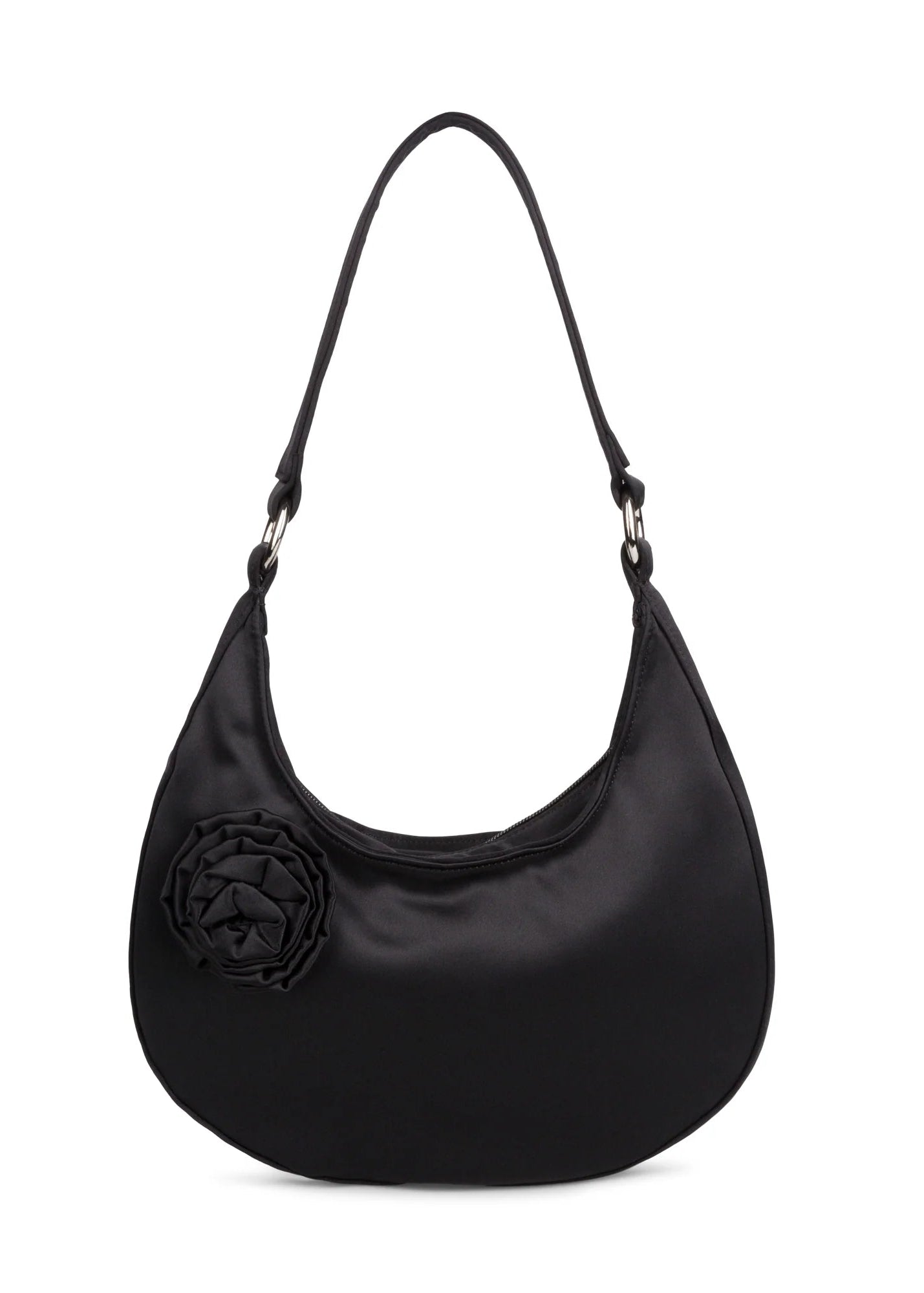 Edith Bag in Black Silk Hai
