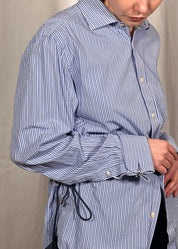 Emily Blue Stripe Cinch Shirt Celosia_Re