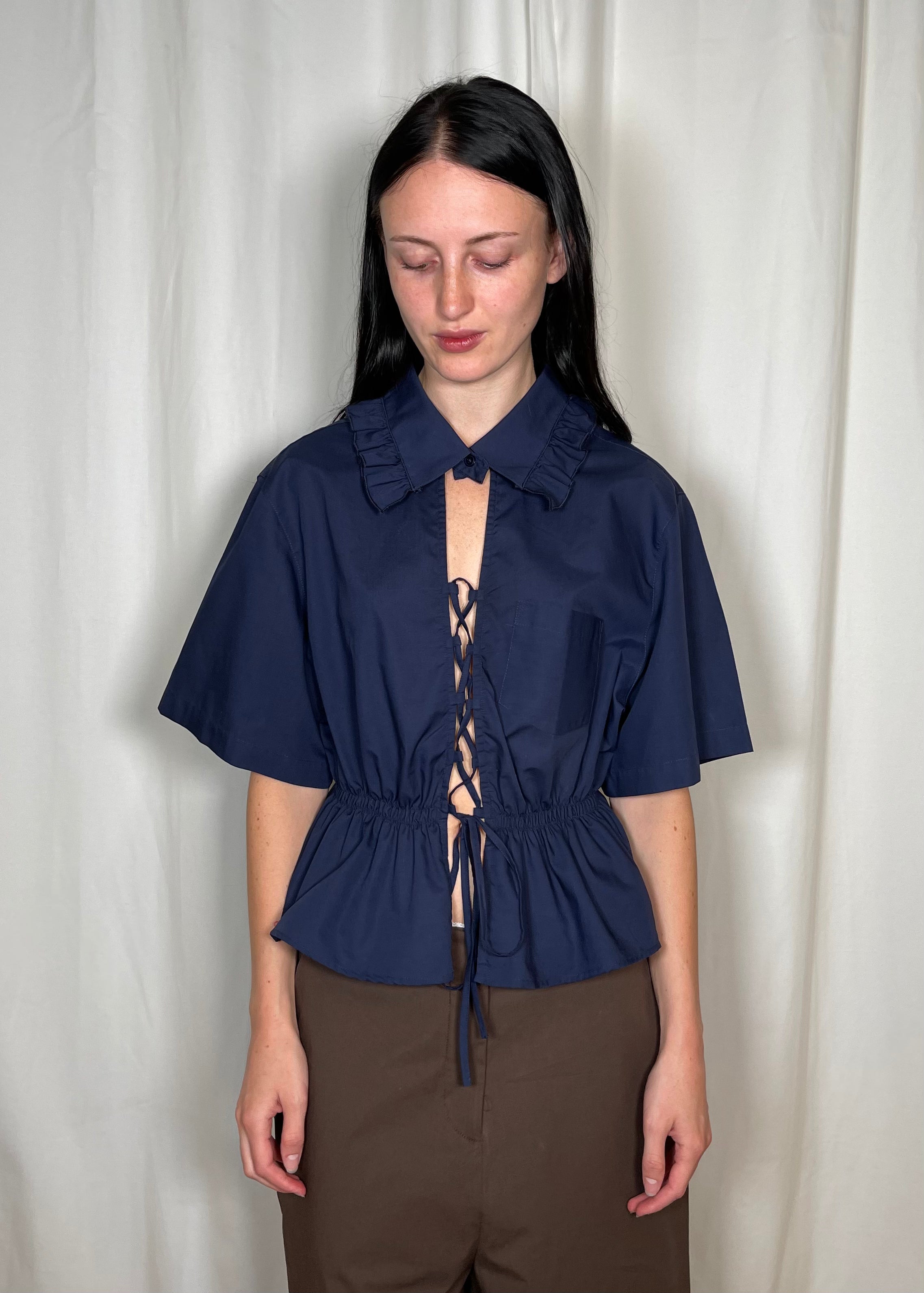 Estudio1999 Flan Top Navy Front