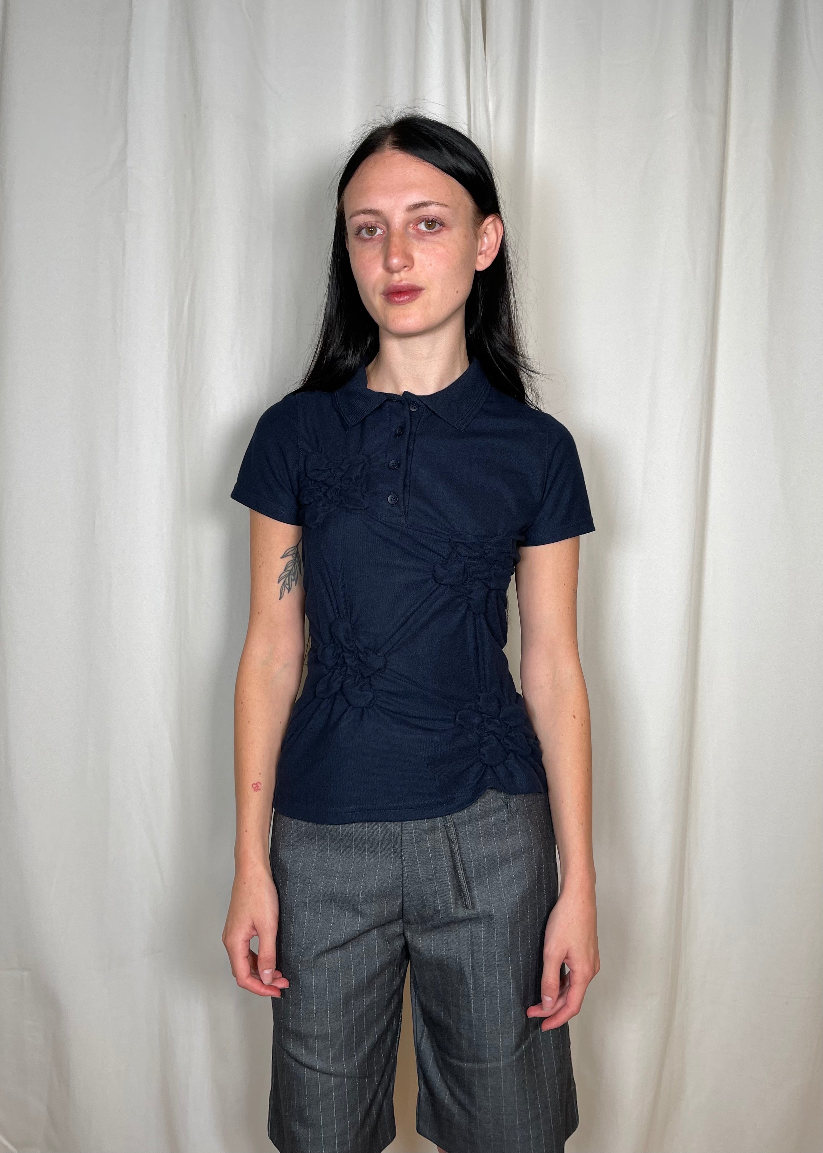 Estudio1999 Flor Polo Navy Front