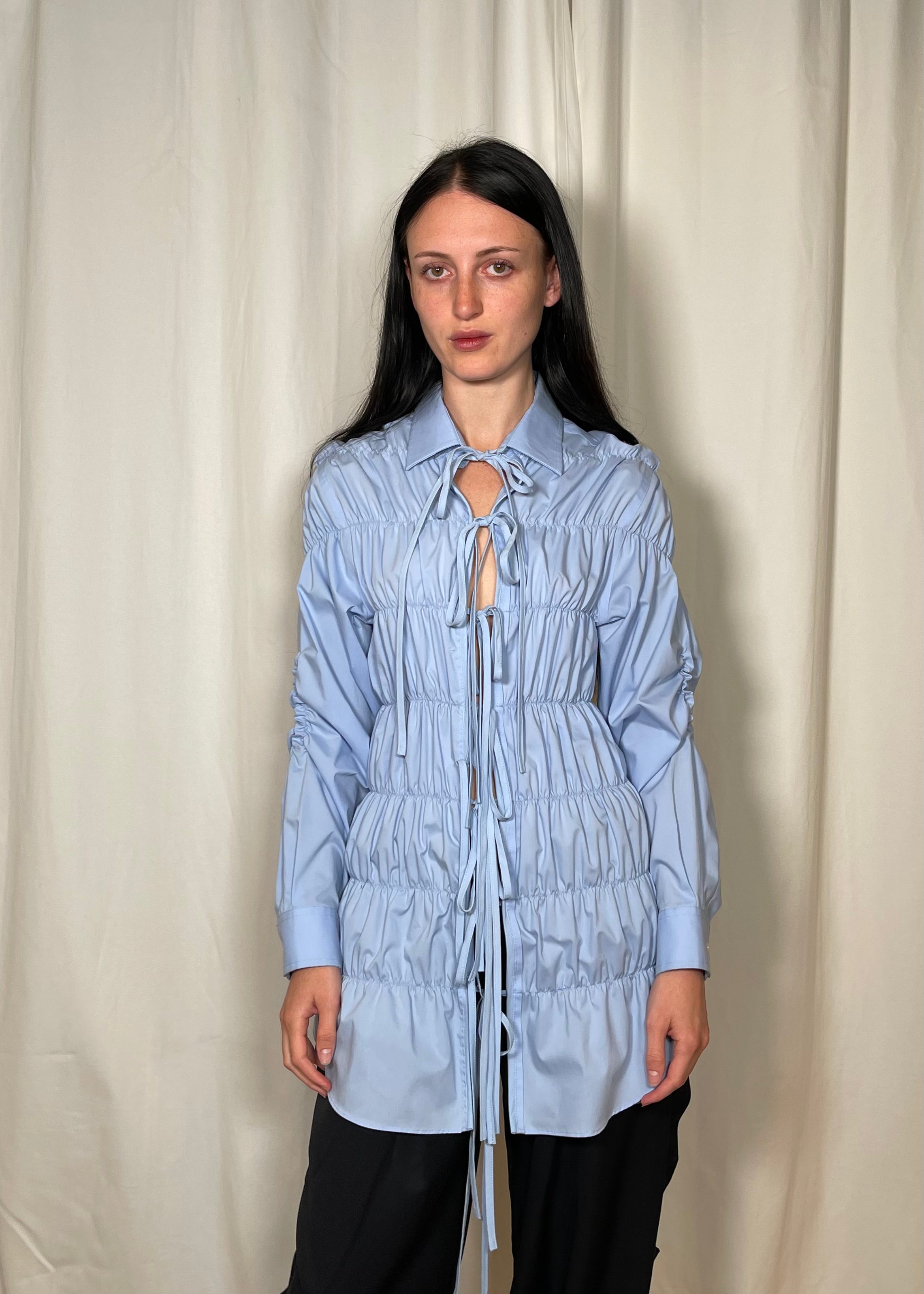 Estudio1999 Long Espuma Shirt Baby Blue Model