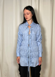 Estudio1999 Long Espuma Shirt Baby Blue Model Front