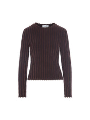 Roberta Long Sleeved Tee in Chocolate Truffle