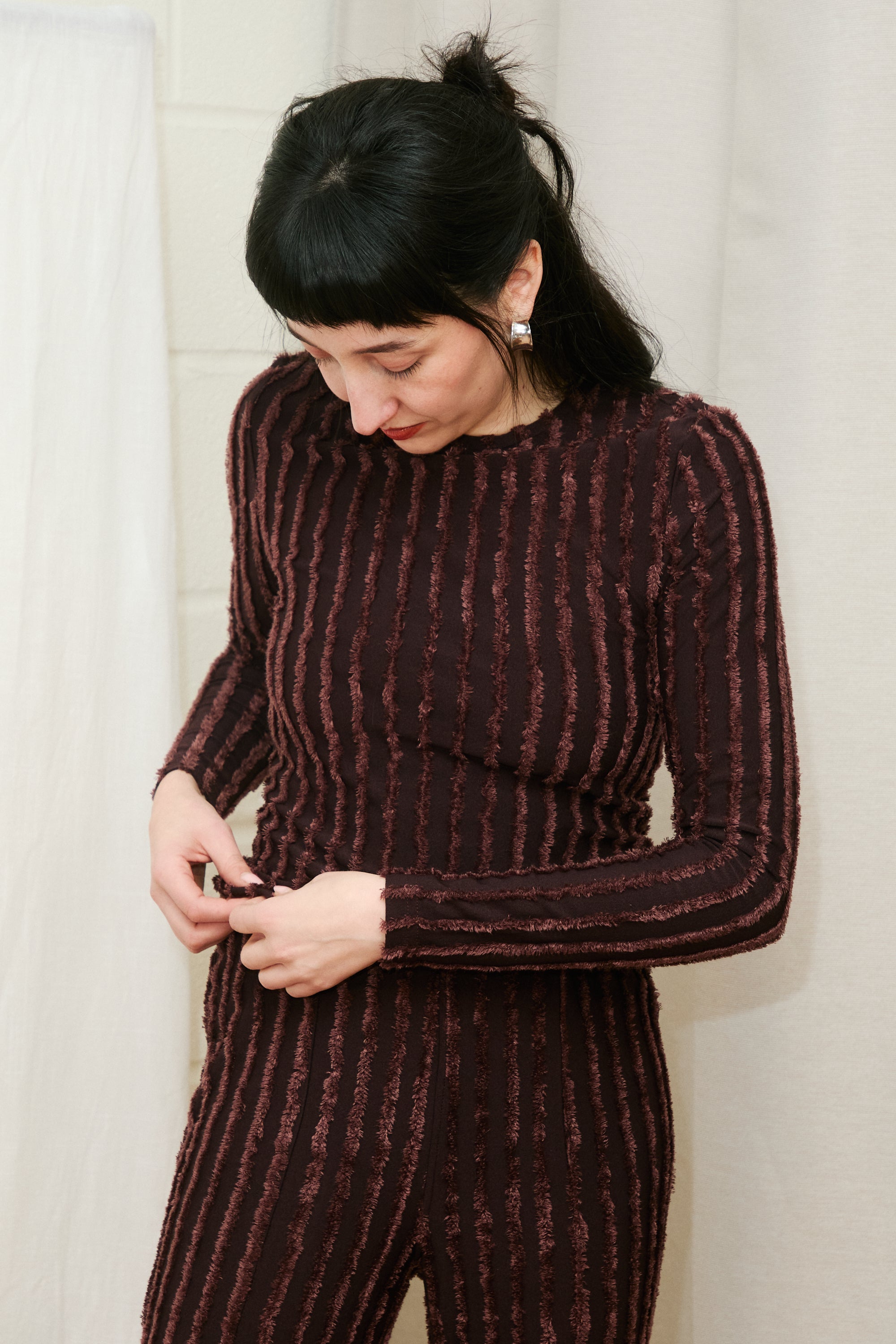 Roberta Long Sleeved Tee in Chocolate Truffle