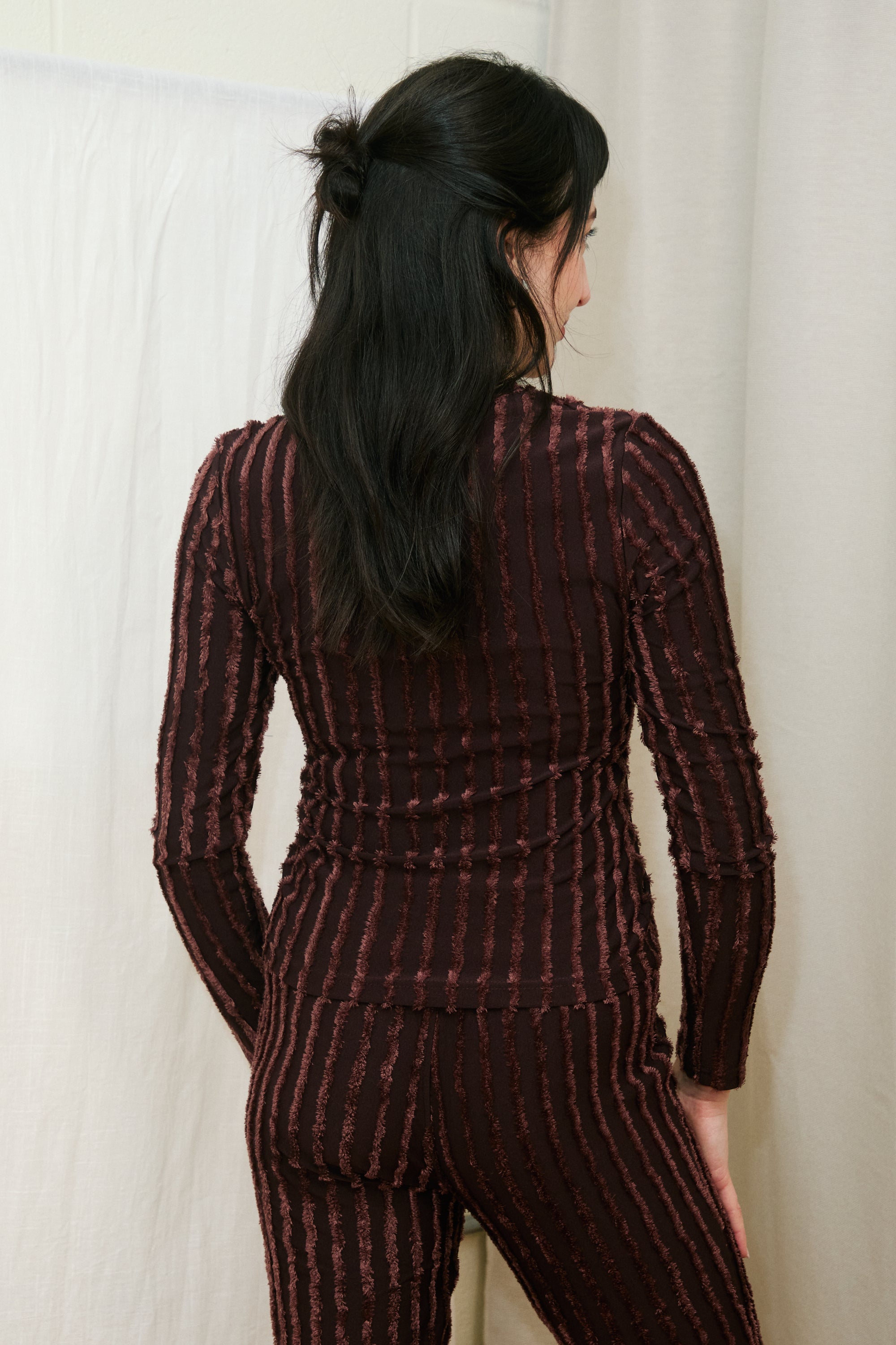 Roberta Long Sleeved Tee in Chocolate Truffle