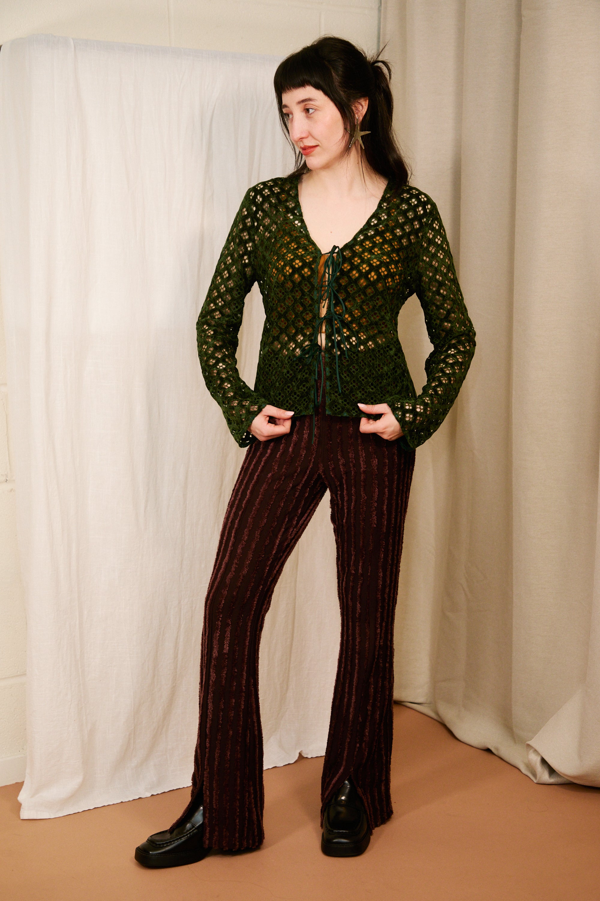 HOSBJERG_ROSALIA_TOP_FOREST_GREEN With Roberta Trousers
