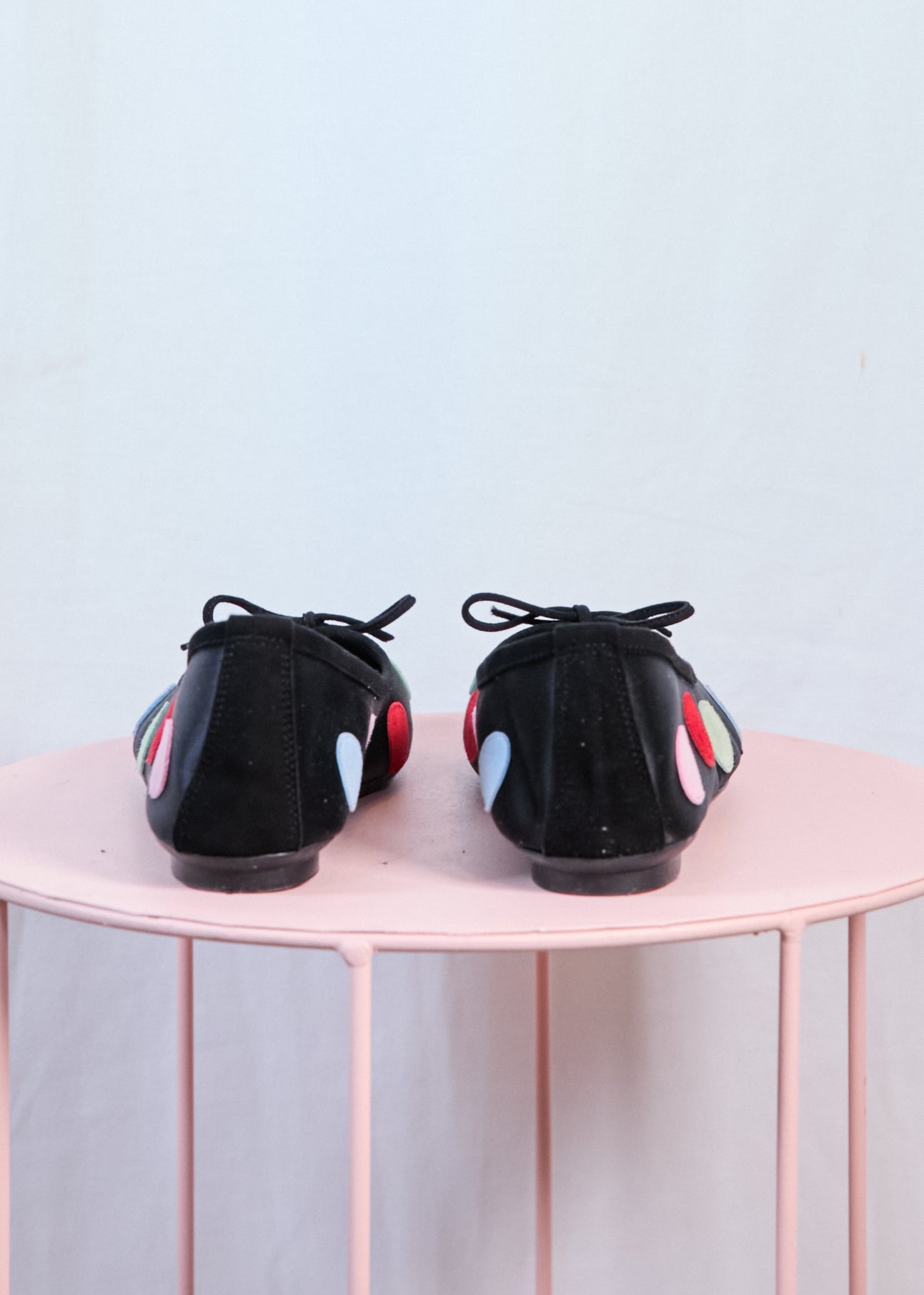 Harmony Ballerinas | Black & Multicolour Polka Dot