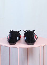 Harmony Ballerinas | Black & Multicolour Polka Dot