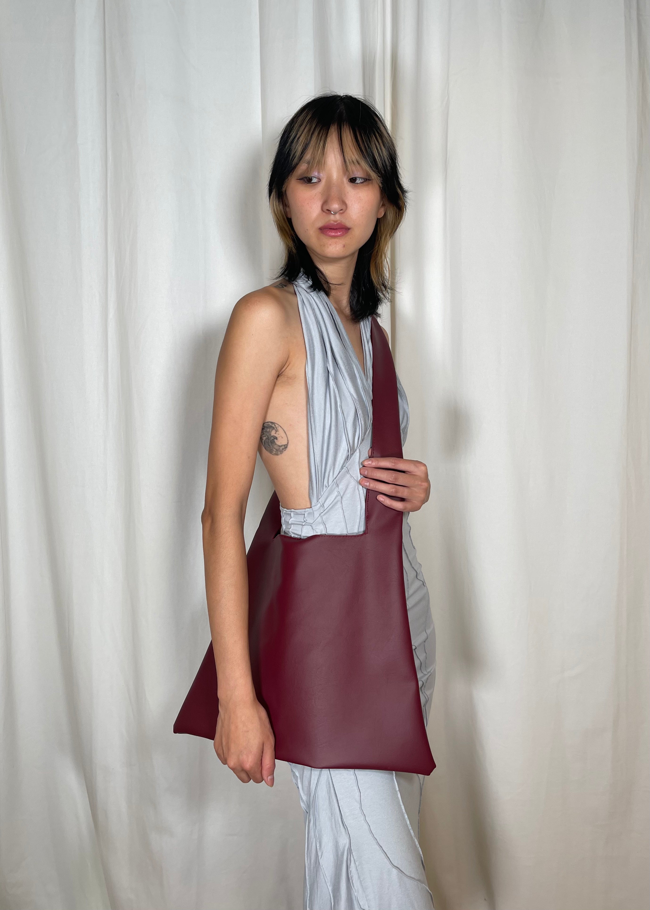 Burgundy Slouch Bag Medium