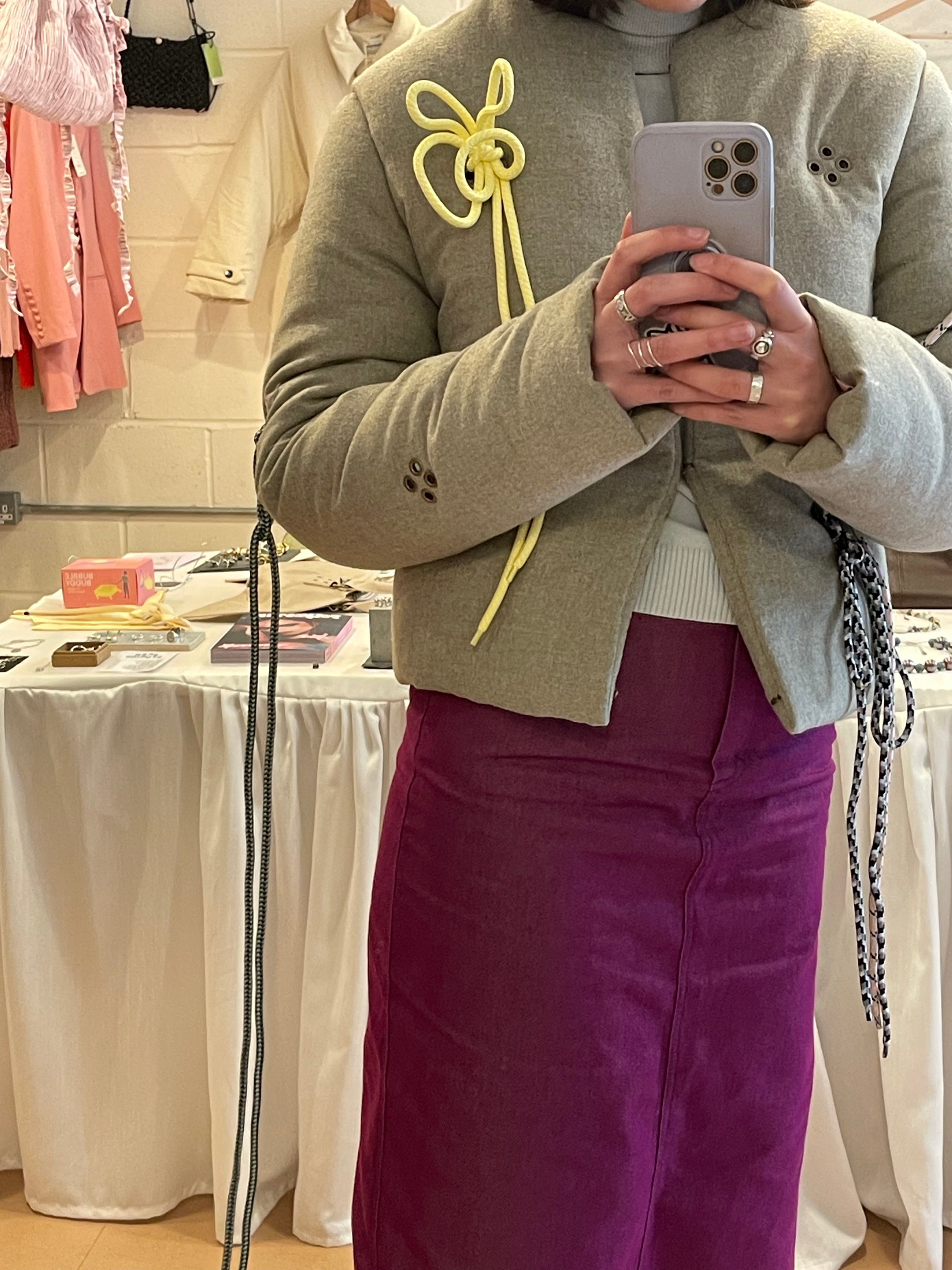 Drawstring Puffer | Woolen Suiting