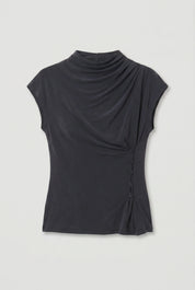 Kylie Button Top in Graphite