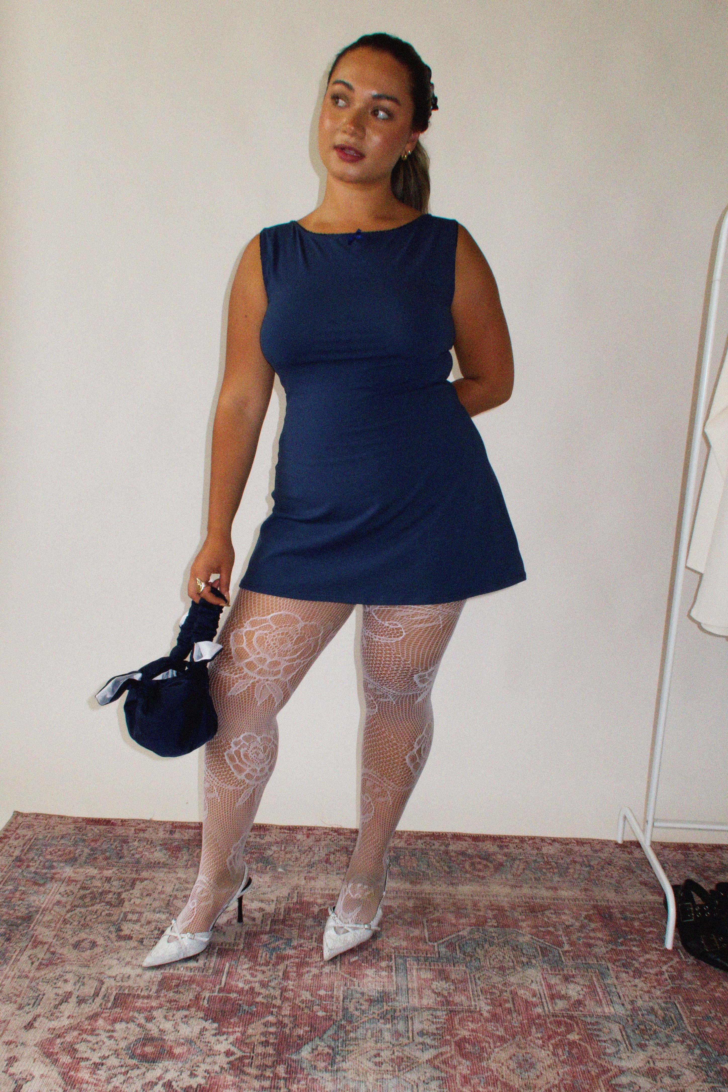 Kim Mini Dress Navy Evie Joynes