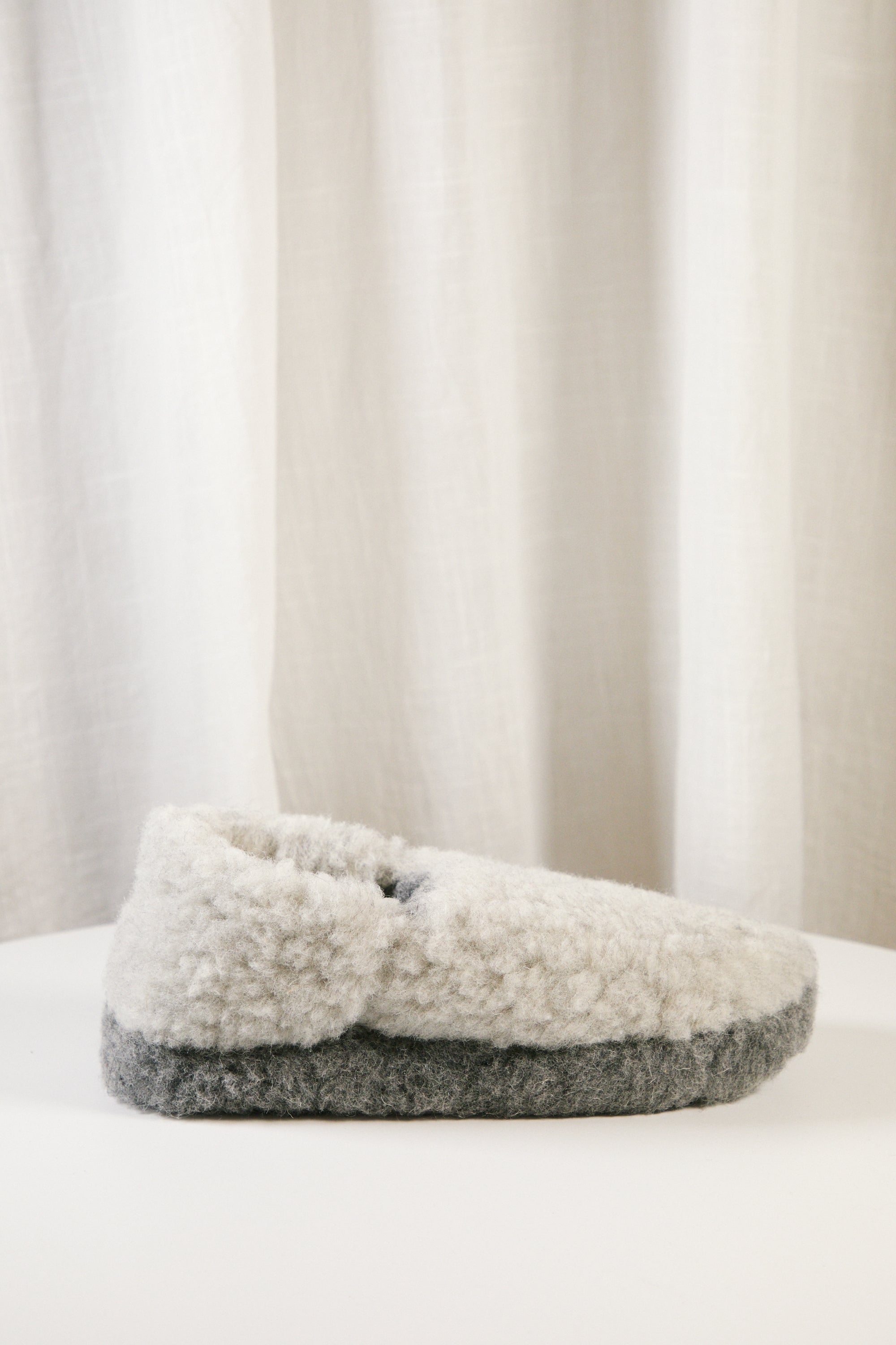 YOKO WOOL SIBERIAN SLIPPERS TWO TONE GREY