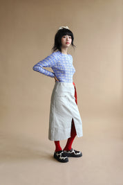 Utility Peep Skirt | Oyster