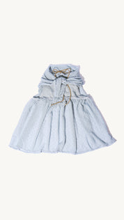 Thrills Top Sheer Grey Spots