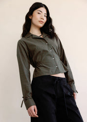 Marilyn Top in Beryl Gingham A Bronze Age