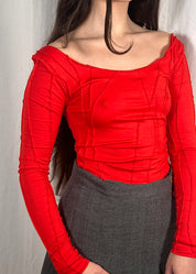 Round Blouse Red
