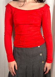 Round Blouse Red