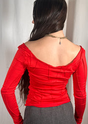 Round Blouse Red