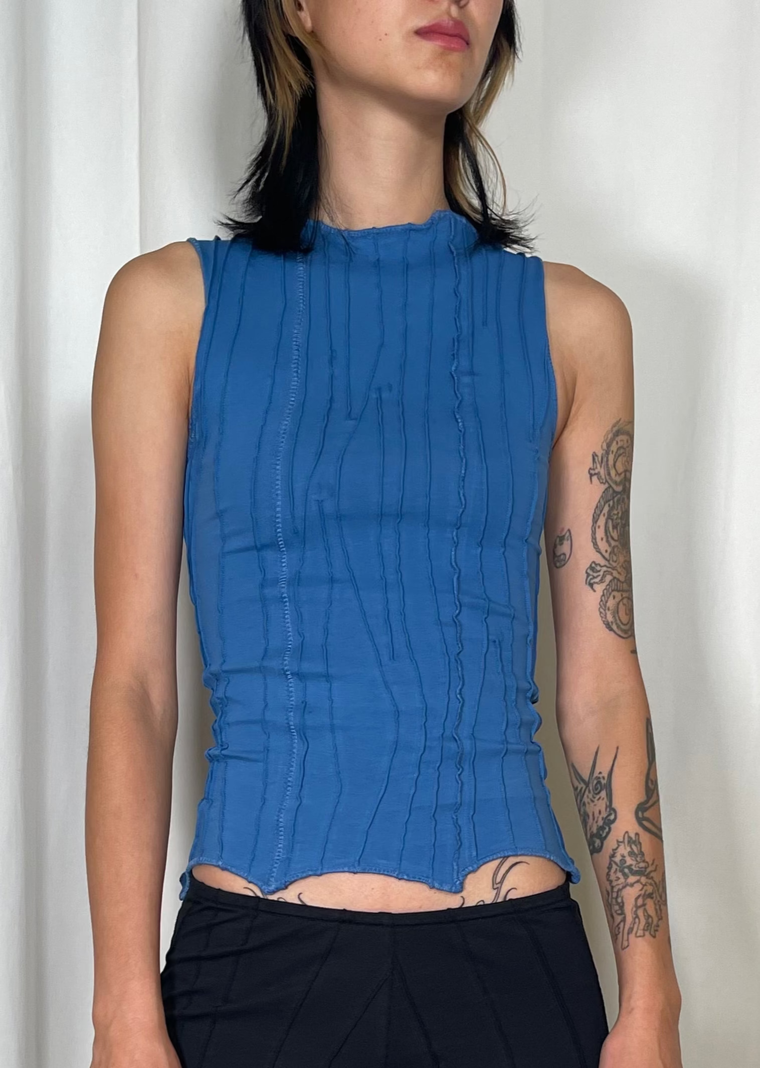 Mariola Homoncik Barbele Tank Top Indigo