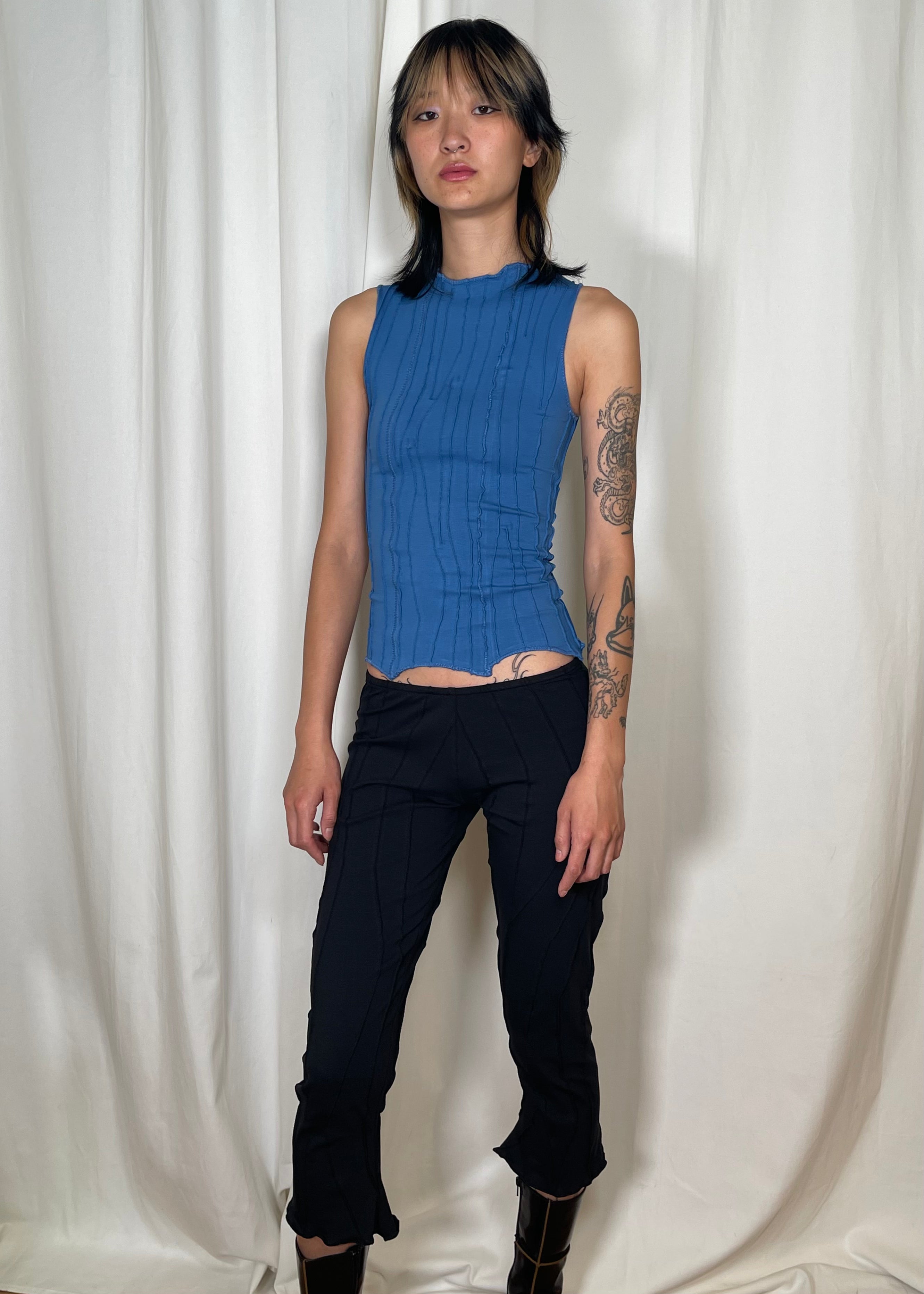 Mariola Homoncik Barbele Tank Top Indigo