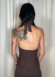 Mariola Homoncik Halter Top Chocolate
