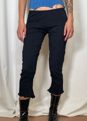 Mariola Homoncik Mid-Calf Flared Pants Black