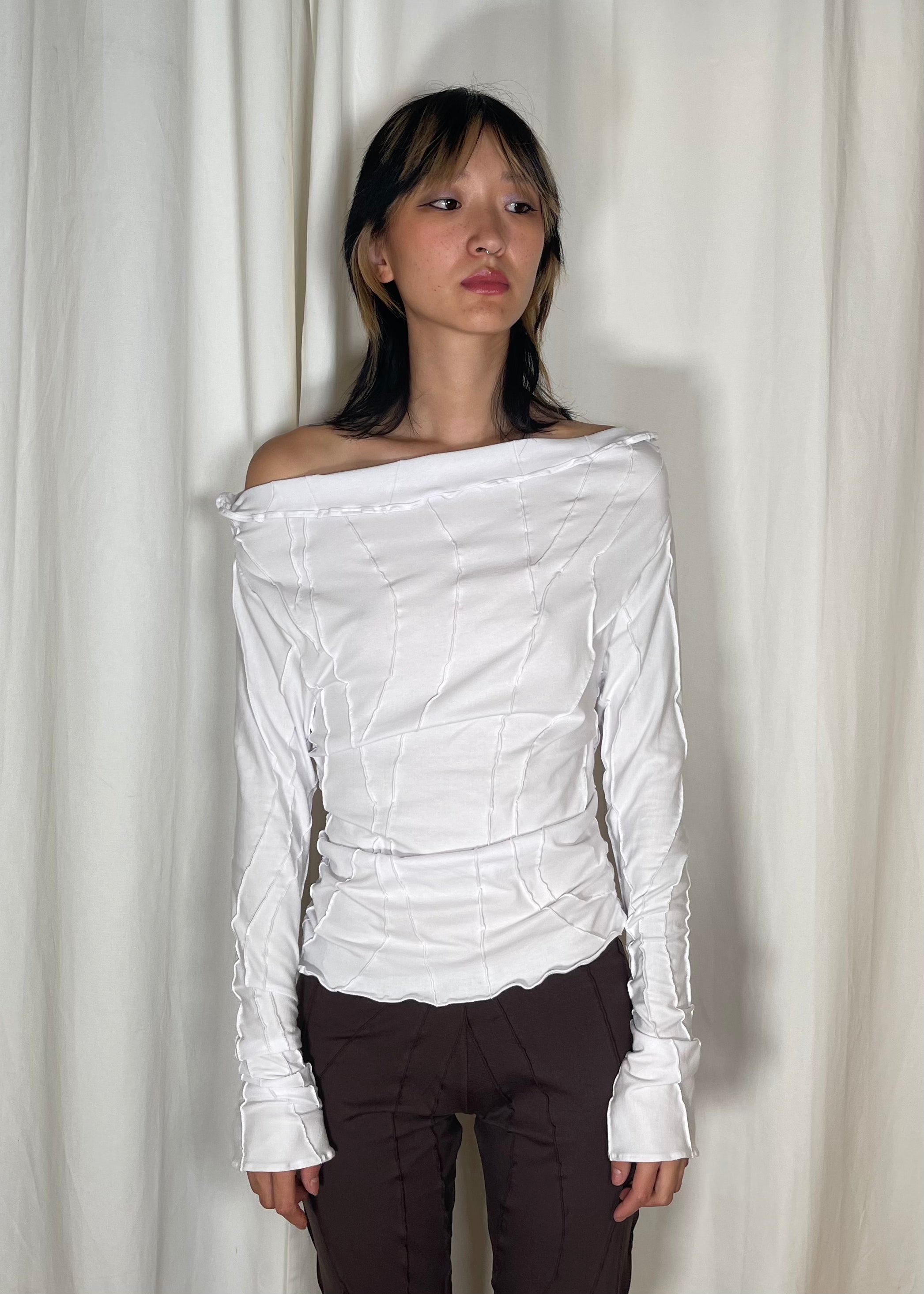 Mariola Homoncik Ruched Top White