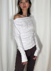 Mariola Homoncik Ruched Top White