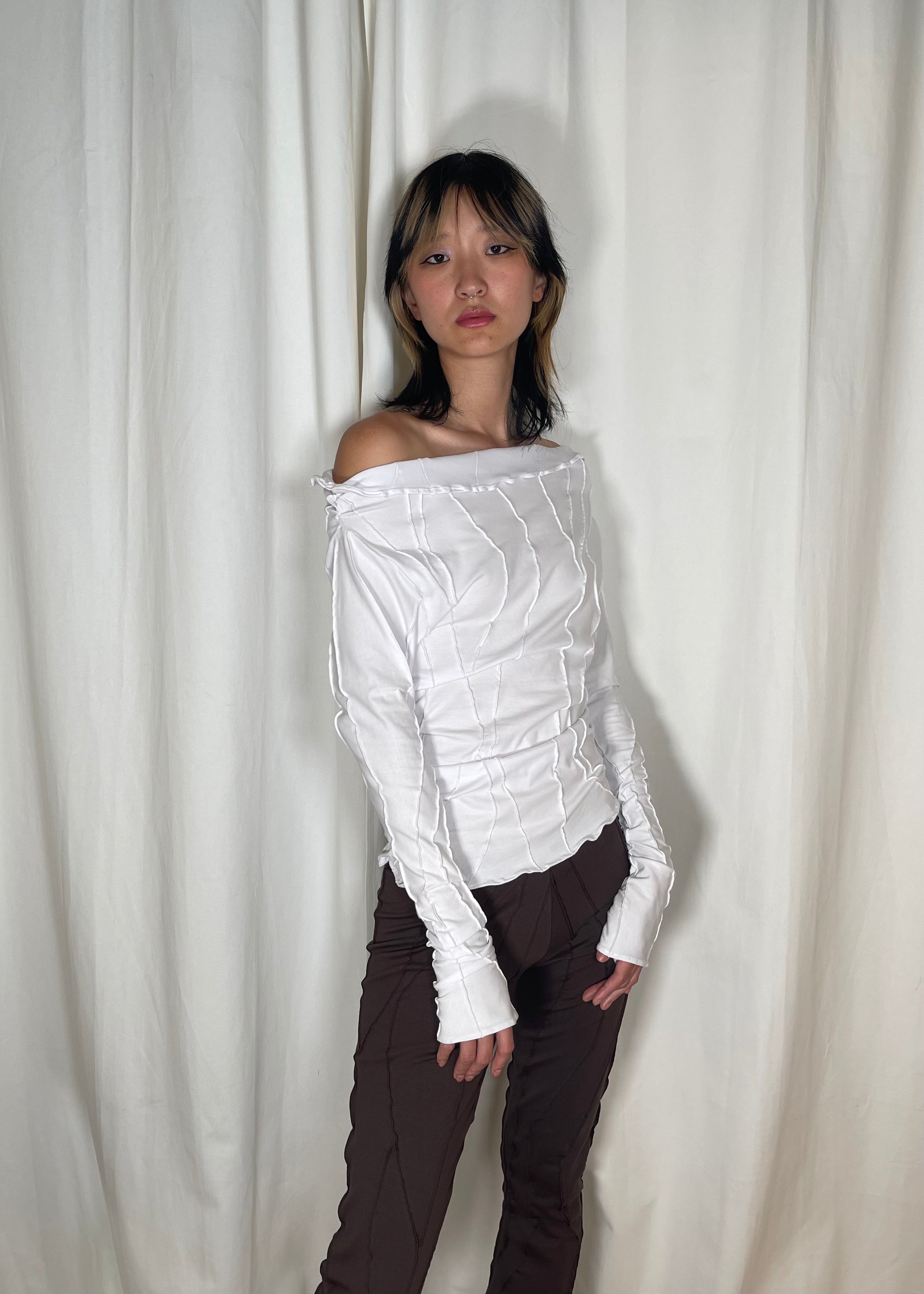 Mariola Homoncik Ruched Top White