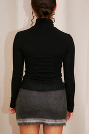 Corinna Mohair Belt Skirt | Grey