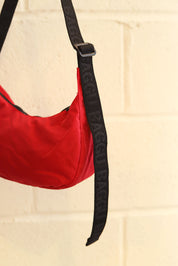 Small Nylon Crescent Bag | Candy Apple